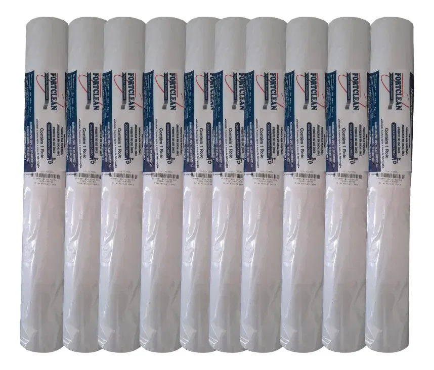 Papel Lençol Hospitalar 50x50 Branco 10 Unidades - Fortclean