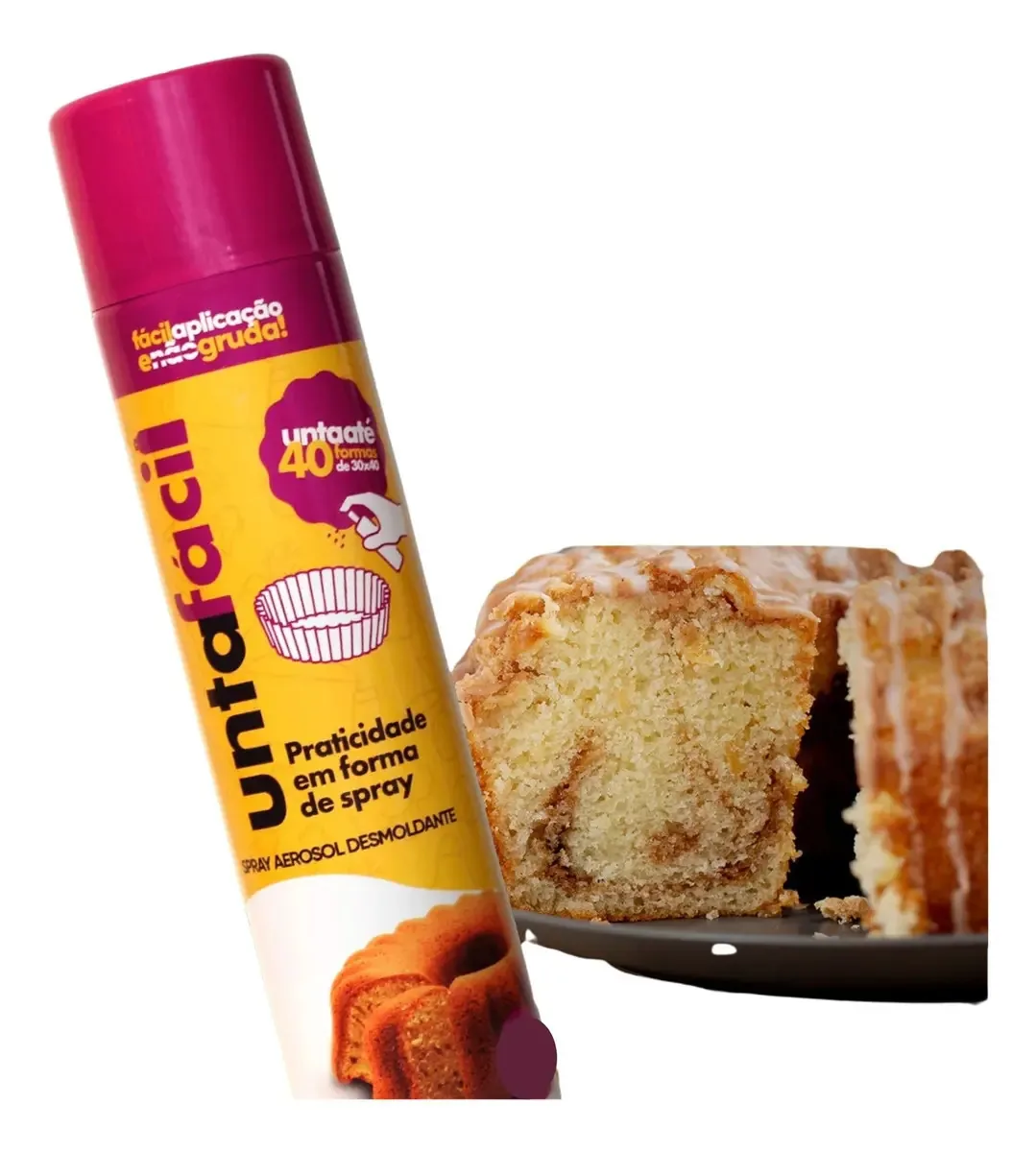 600 Ml Spray Desmoldante Culinário Untafacil Bolos E Doces