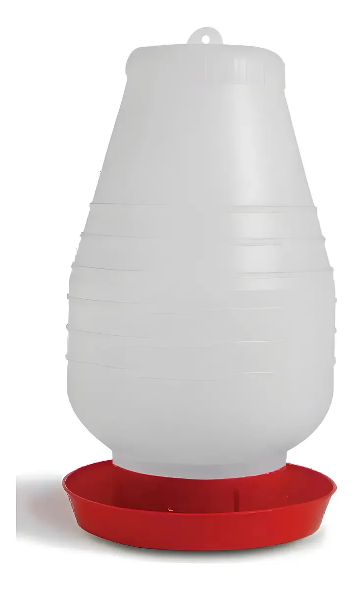 Bebedouro 5L MakRomold Pendurável para Aves Galinhas Frangos Plástico Vermelho