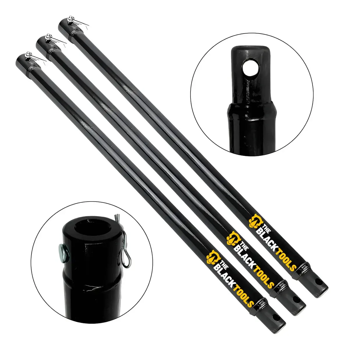 Extensor Universal 1m Com Pino E Trava Para Perfurador Solo