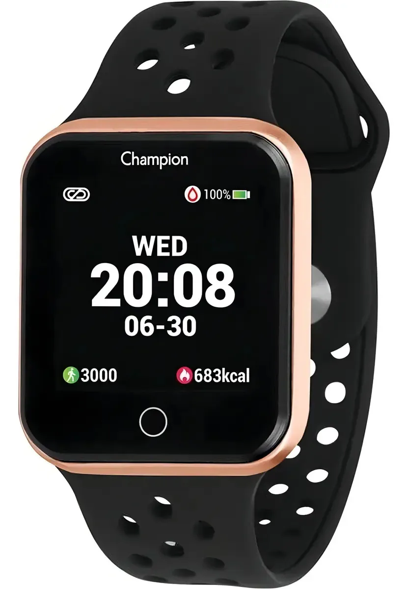 Relógio Champion Smartwatch Bluetooth 4.0 Rosé Preto