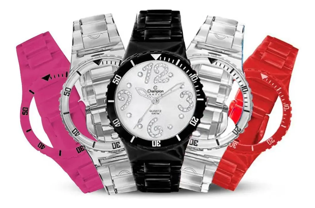Relógio Feminino Champion Troca Pulseiras Cp30182r