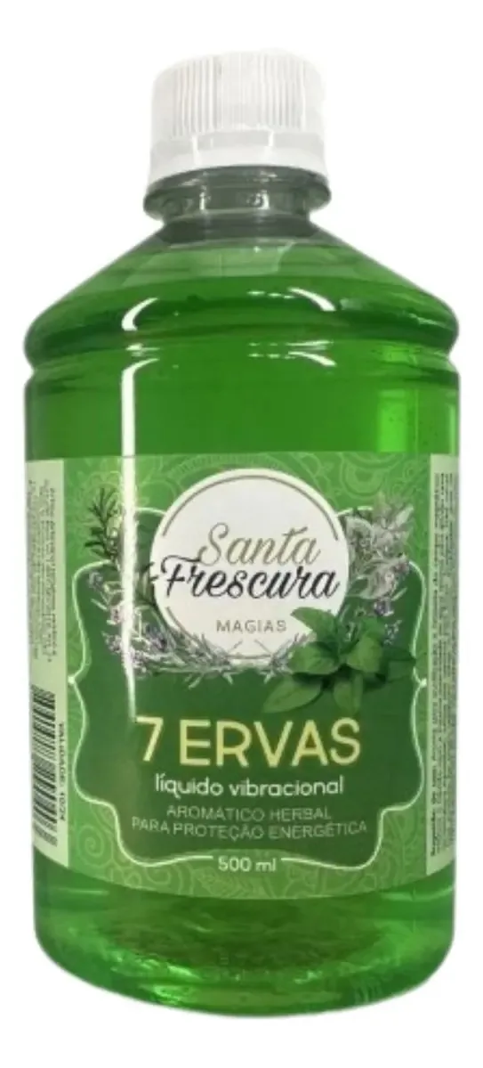 Banho Líquido 7 Ervas Santa Frescura 500ml Proteção e Limpeza