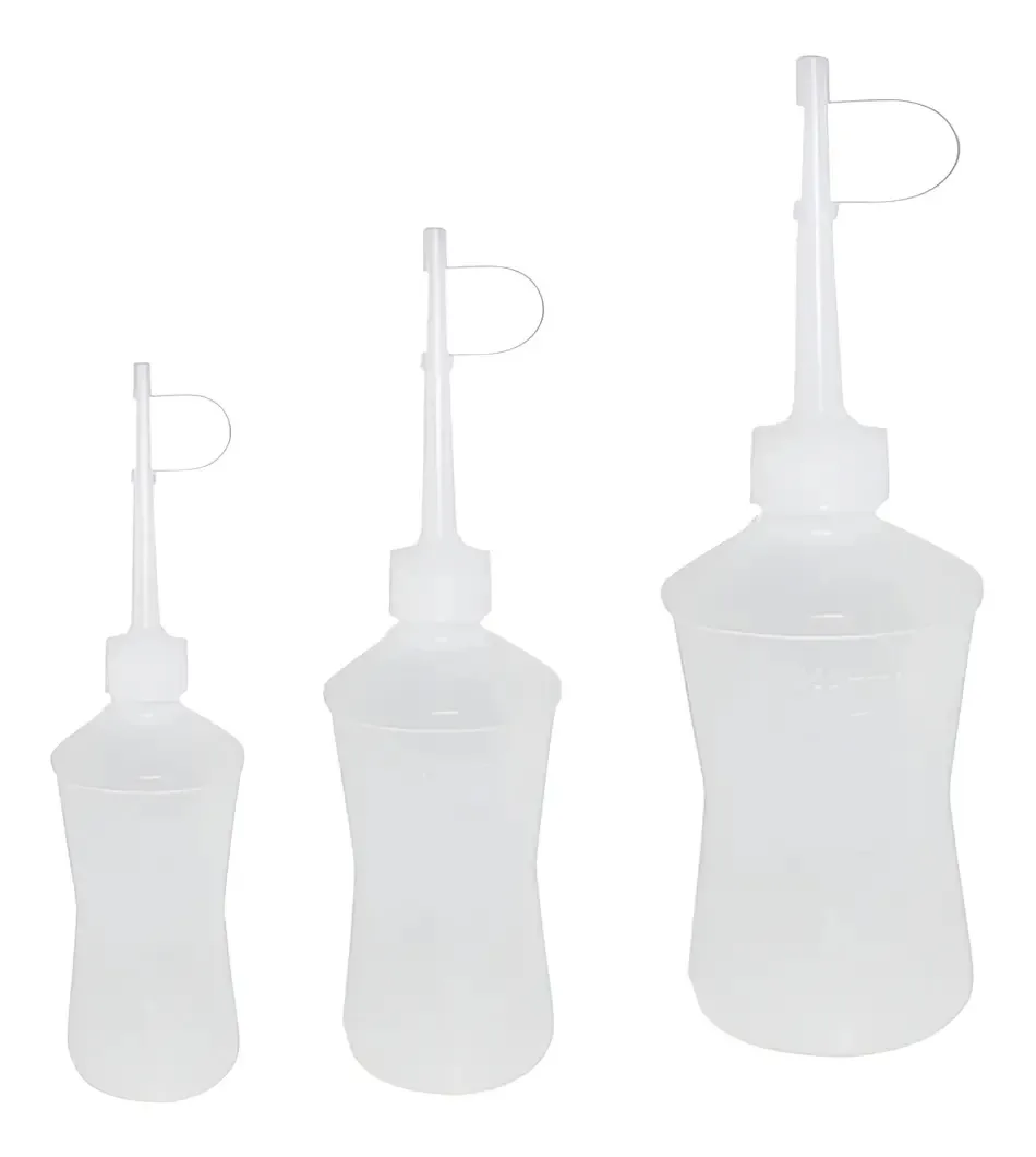 Almotolia 100ml Transparente Bico Reto Kit Com 05und