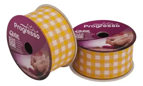 Fita Xz009 Cor 038 Xadrez Amarelo 37mmx10m