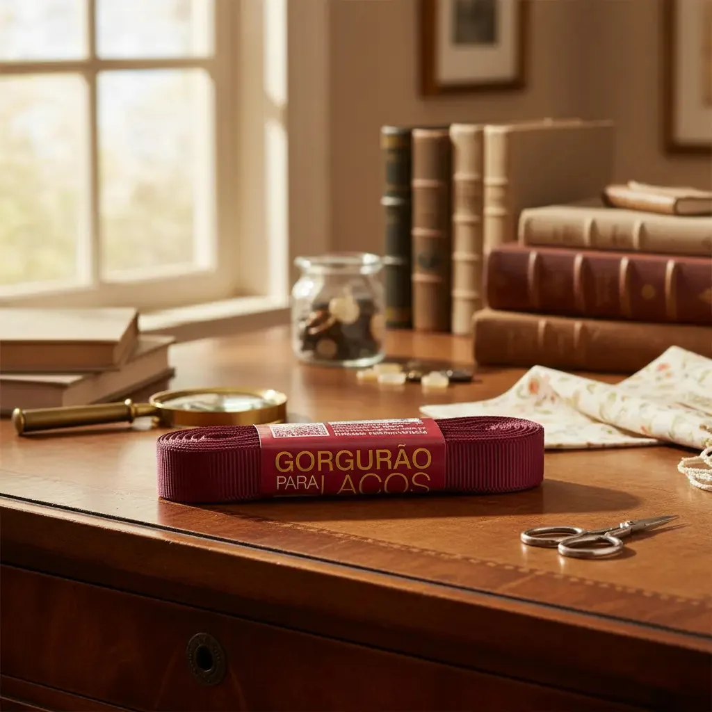 Fita Gorgurão Progresso 10mm Marsala GL002 10m Para Laços e Artesanato