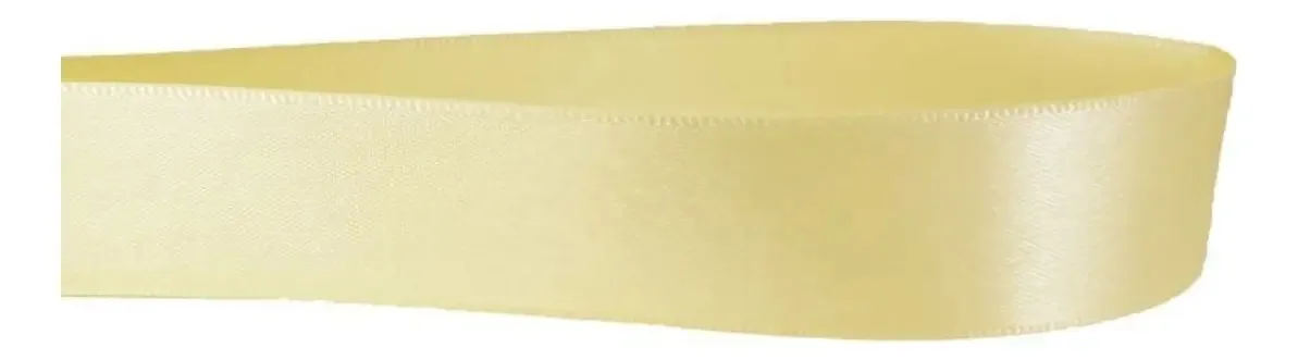 Fita de Cetim 10mm Amarelo Bebê Fitas Progresso 50m Poliéster