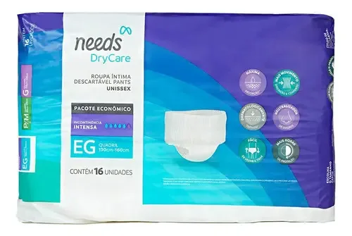 Fraldas para adultos descartáveis Needs Descartável DryCare x 16 u