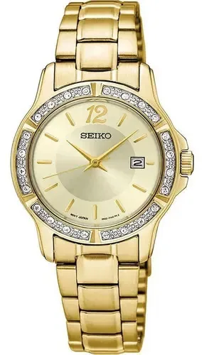 Relogio Pulso Seiko Feminino Sur714b1 C2kx Dourado