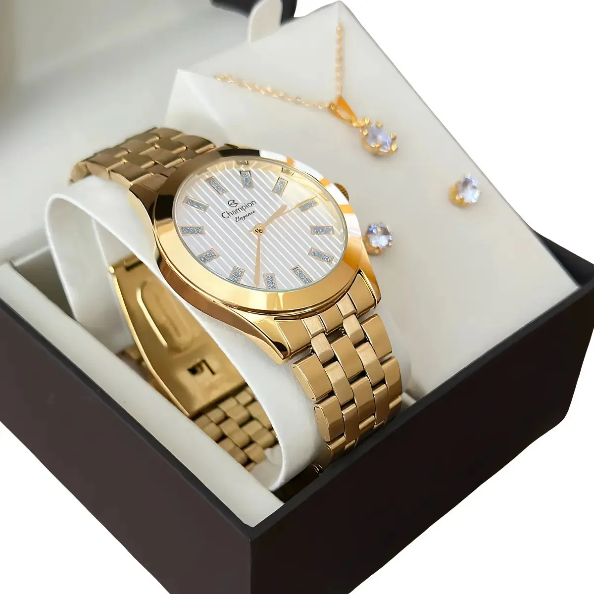 Relogios Femininos Baratos Champion Dourado Pra Presente