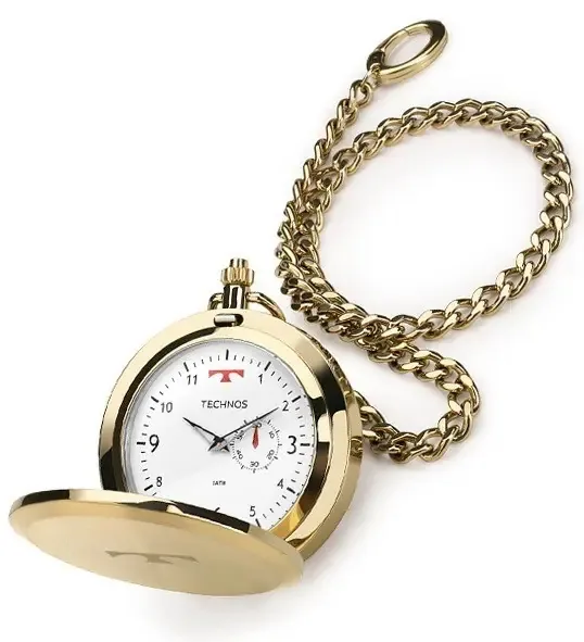 Relógio Technos De Bolso Masculino 1l45bb/4b Aço Dourado