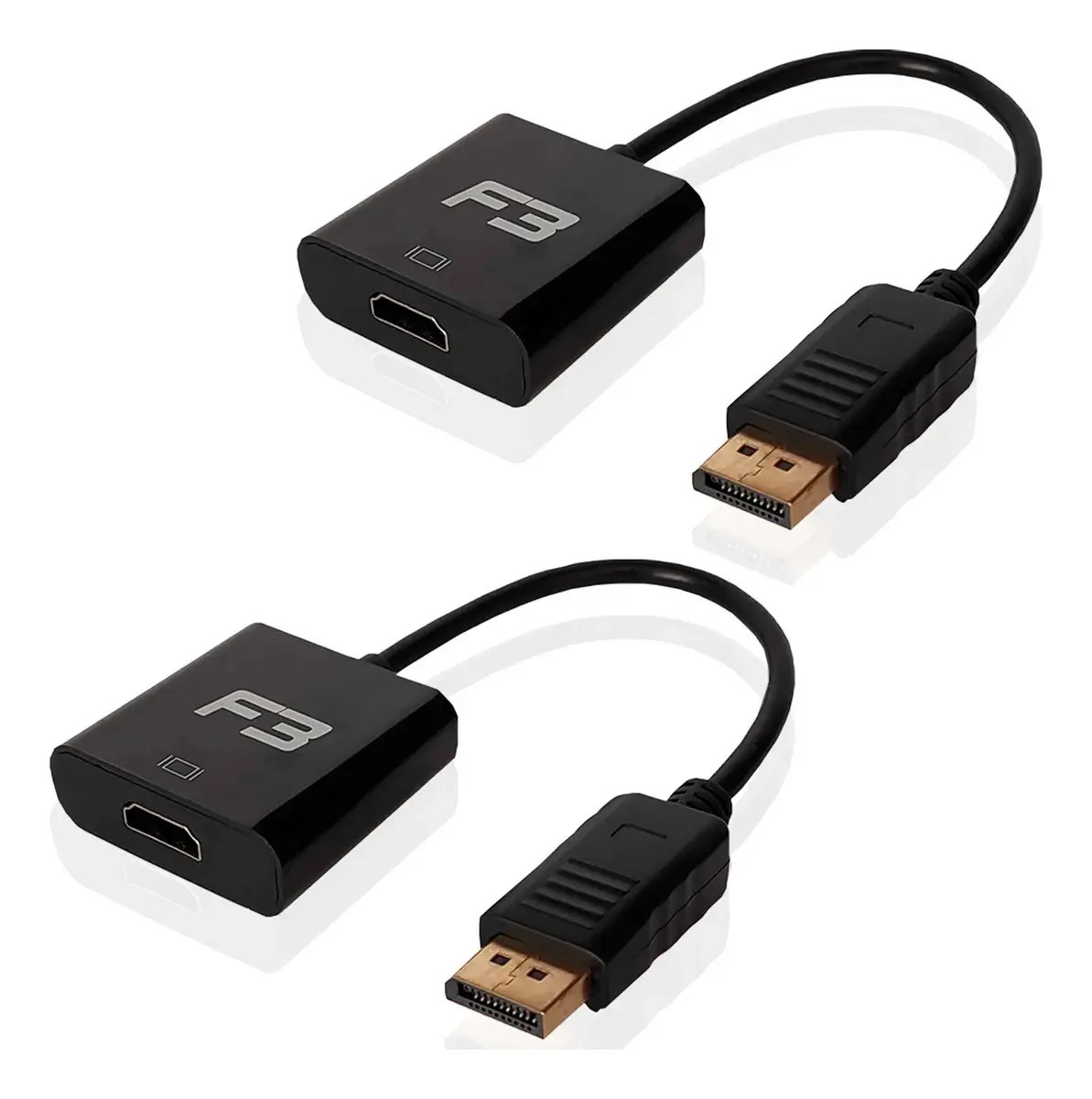 Kit 2 Cabos Adaptador Displayport Para Hdmi F3