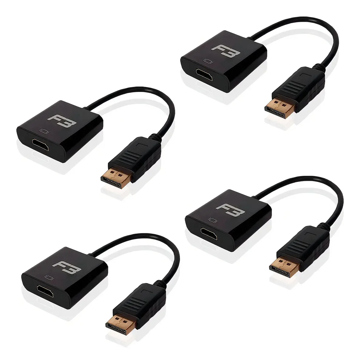 Kit 4 Cabos Adaptador Displayport Para Hdmi
