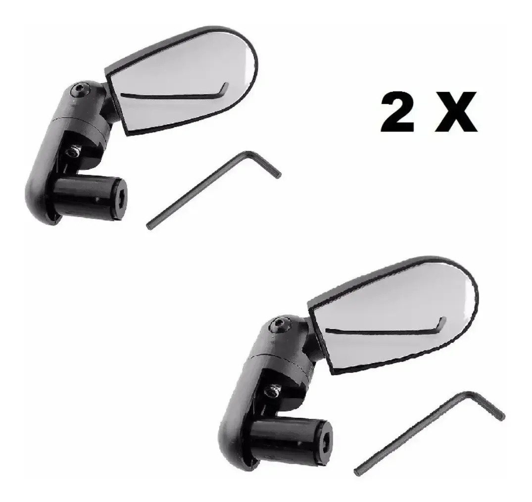 Retrovisor Bike WS Articulado 360° Preto Nylon Injetado