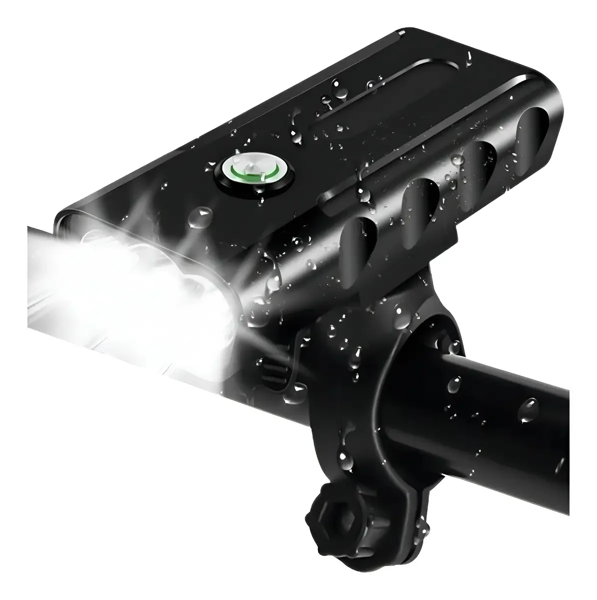 Farol Bike Bx3 1000 Lúmen 5200 Mah Com Power Bank Cor Preto