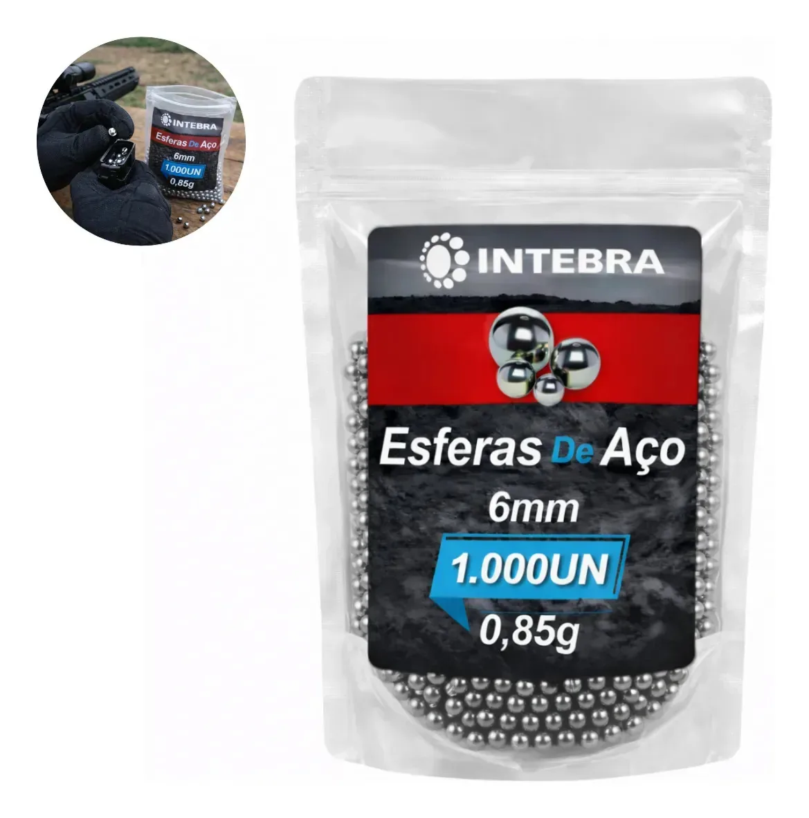 Esfera 6mm Aço Airgun Munição Bbs 1000 Unidades Qualidade