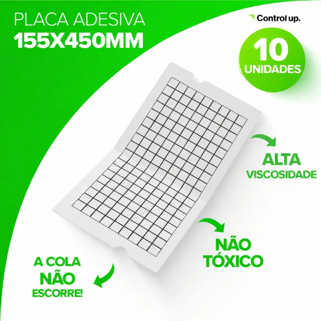 Refil Adesivo155x450mm Armadilha Luminosa Kit Com 10
