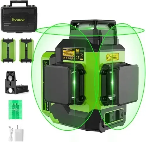 Nível A Laser Huepar 12 Linhas Verde Tipo Bosh E Dewalt