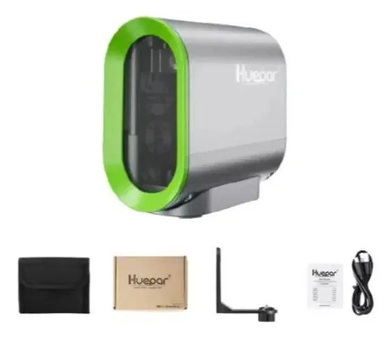 Nível a Laser Verde Huepar Y011G 2 Linhas Recarregável USB
