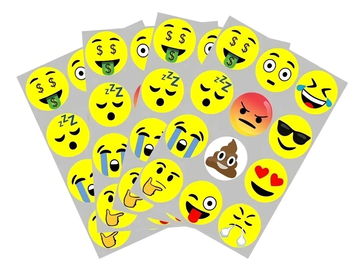 Ímã Decorativo Kit com 12 Emojis Sortidos para Geladeira
