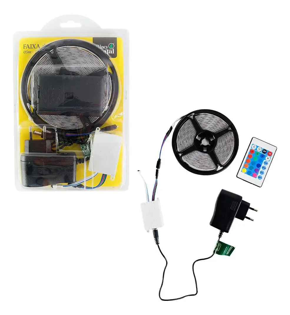 Fita LED RGB VLX Ws2815 5m 300 Leds 12V Endereçável IP30