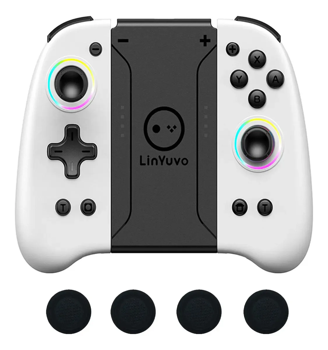 5 Controles Linyuvo Joycon Wireless Para Nintendo Switch Cor Branco