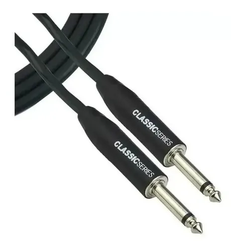 Cabo Plug P10 MAC Cabos IC10B 3m Preto para Instrumentos Musicais