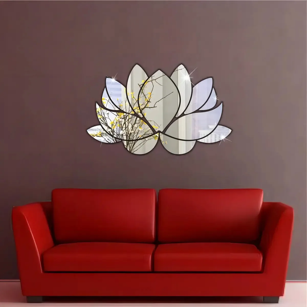 Espelhos Decorativos Em Acrílico Flor De Lótus Esp010