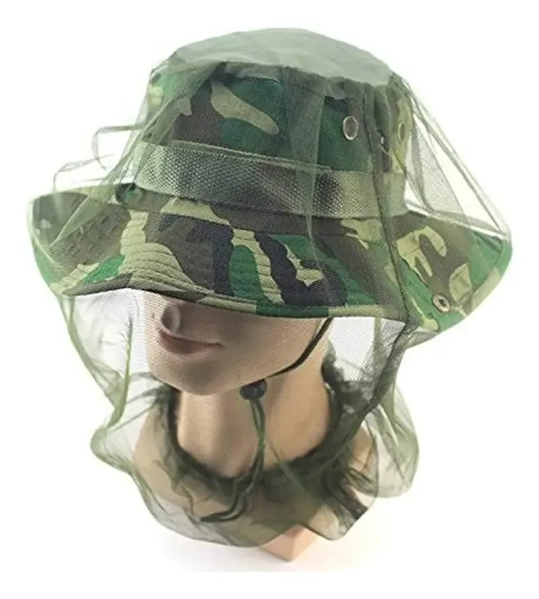Véu Apicultor Proteção Abelha Mosquito Camping Pesca Cor Verde