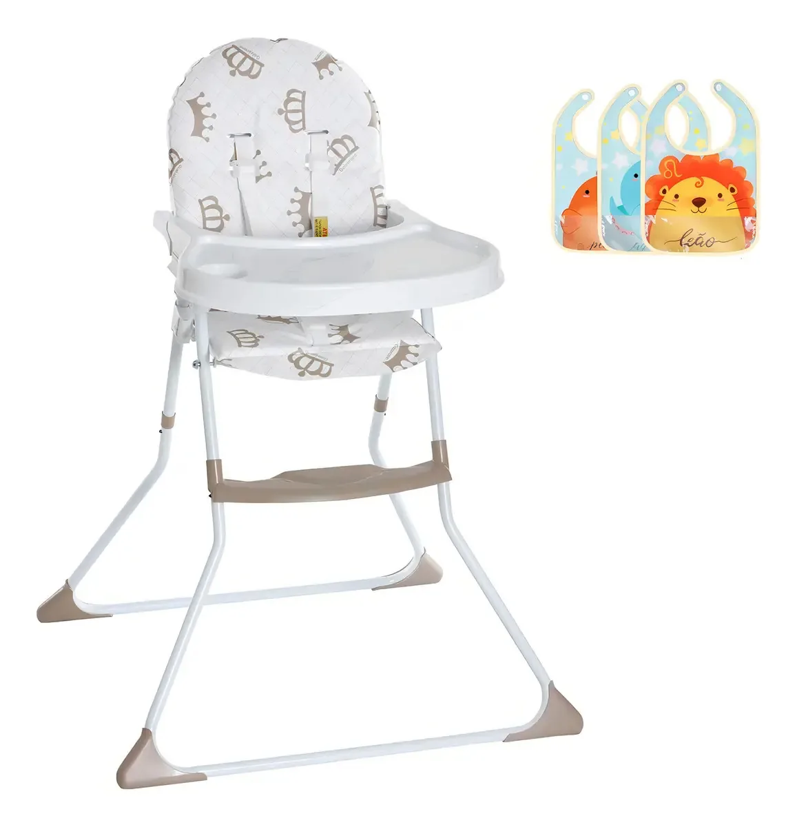 Cadeira De Alimentação Bebê Nick Real Galzerano + Babador