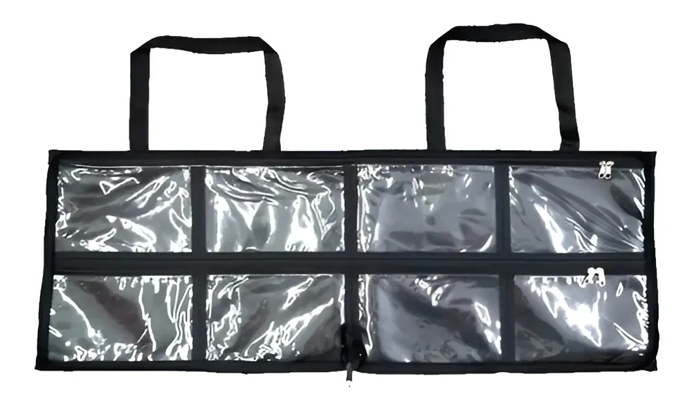 Bolsa Organizadora Porta Esmaltes Feminina Preta Mania Mariana 8 Compartimentos