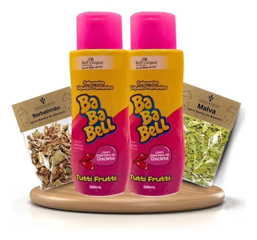 2 Sabonetes Feminino Bababell Com Frescor Diário+2brinde