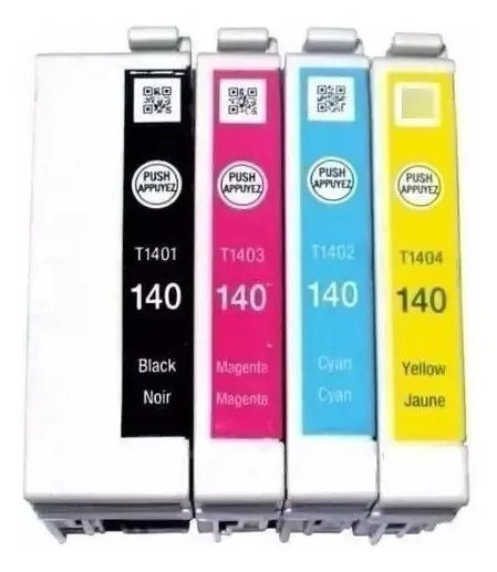 4 Cartuchos Para Epson 1401 T140 +1 Preto Compativeis Tx560