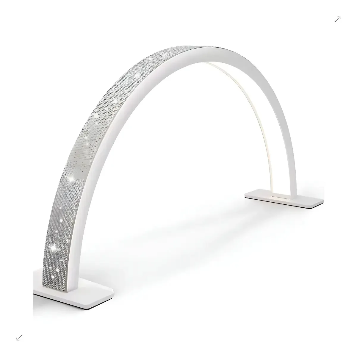 Luminária Mesa LED Meia Lua Arco 20W Branco Bivolt Ajustável 3 Tons Luminaria