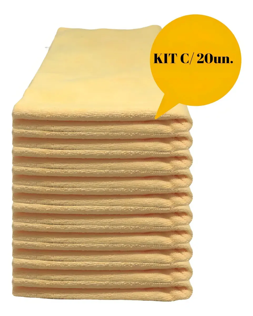 Kit 20 Panos De Microfibra Detailer 330gsm