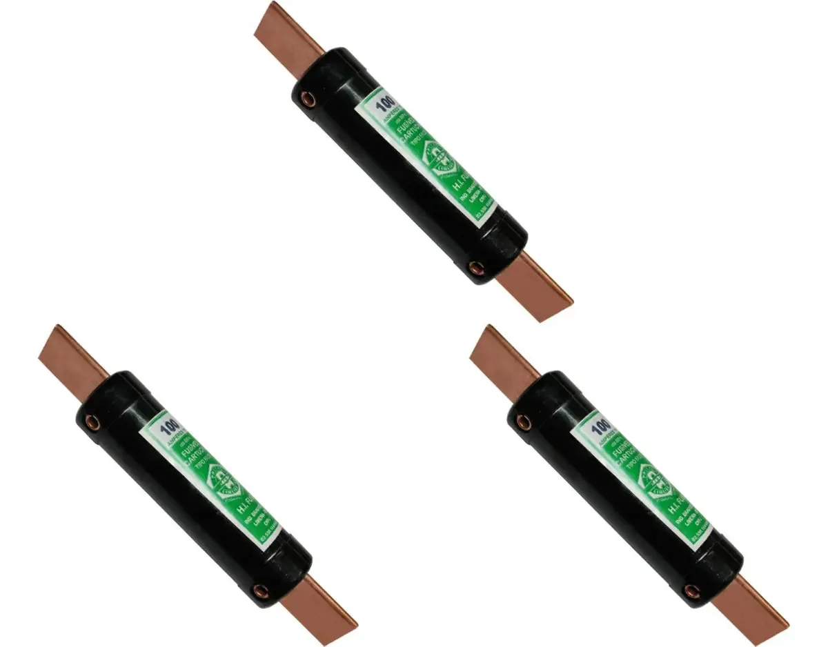 Kit 3 Fusíveis Faca 100A Negrini Proteção Elétrica