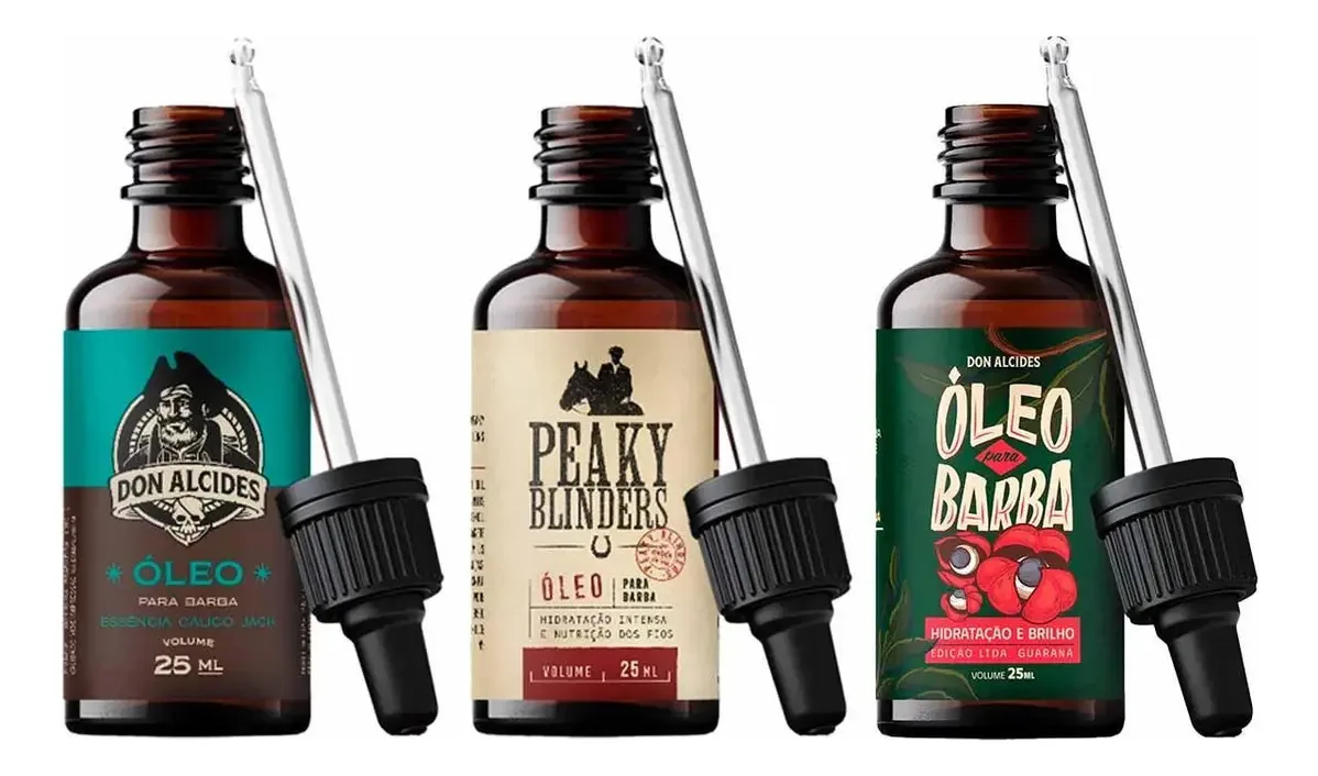Kit 3x Óleos Barba Calico Peaky Blinders Guaraná Don Alcides