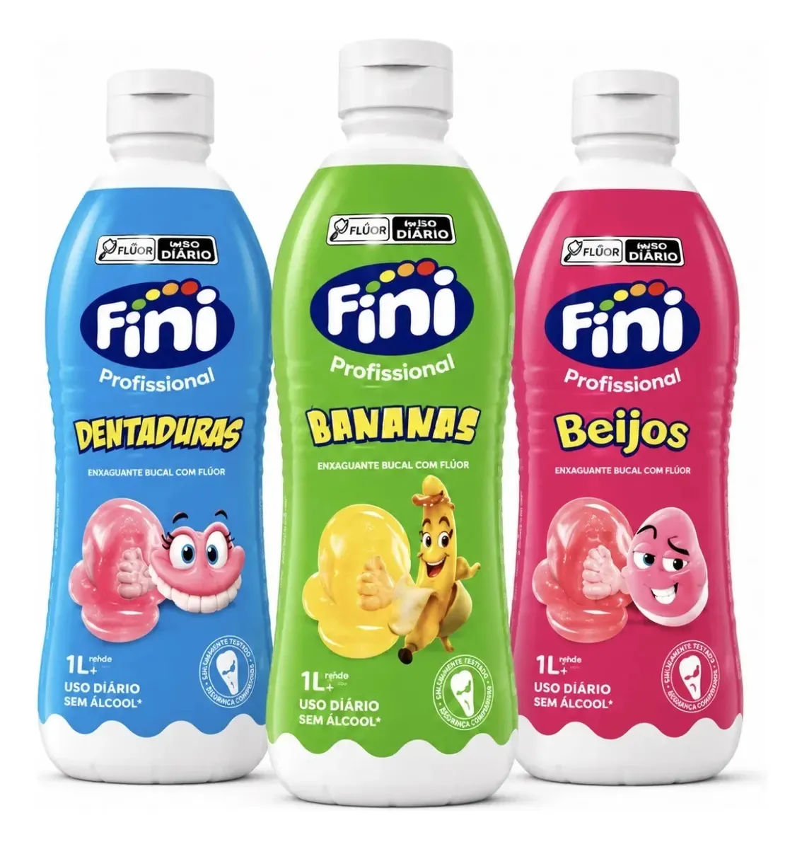 Calda Fini Cobertura Para Sorvetes E Sobremesas 1kg Beijo Banana e Dentadura