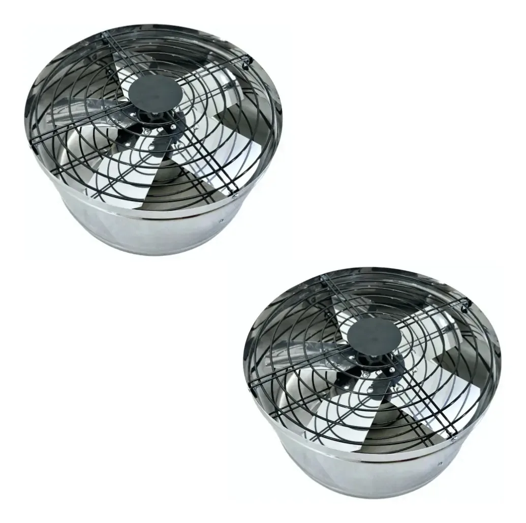Kit 2 Exaustores 40cm Inox Blindado P/ Coifa E Churrasqueira