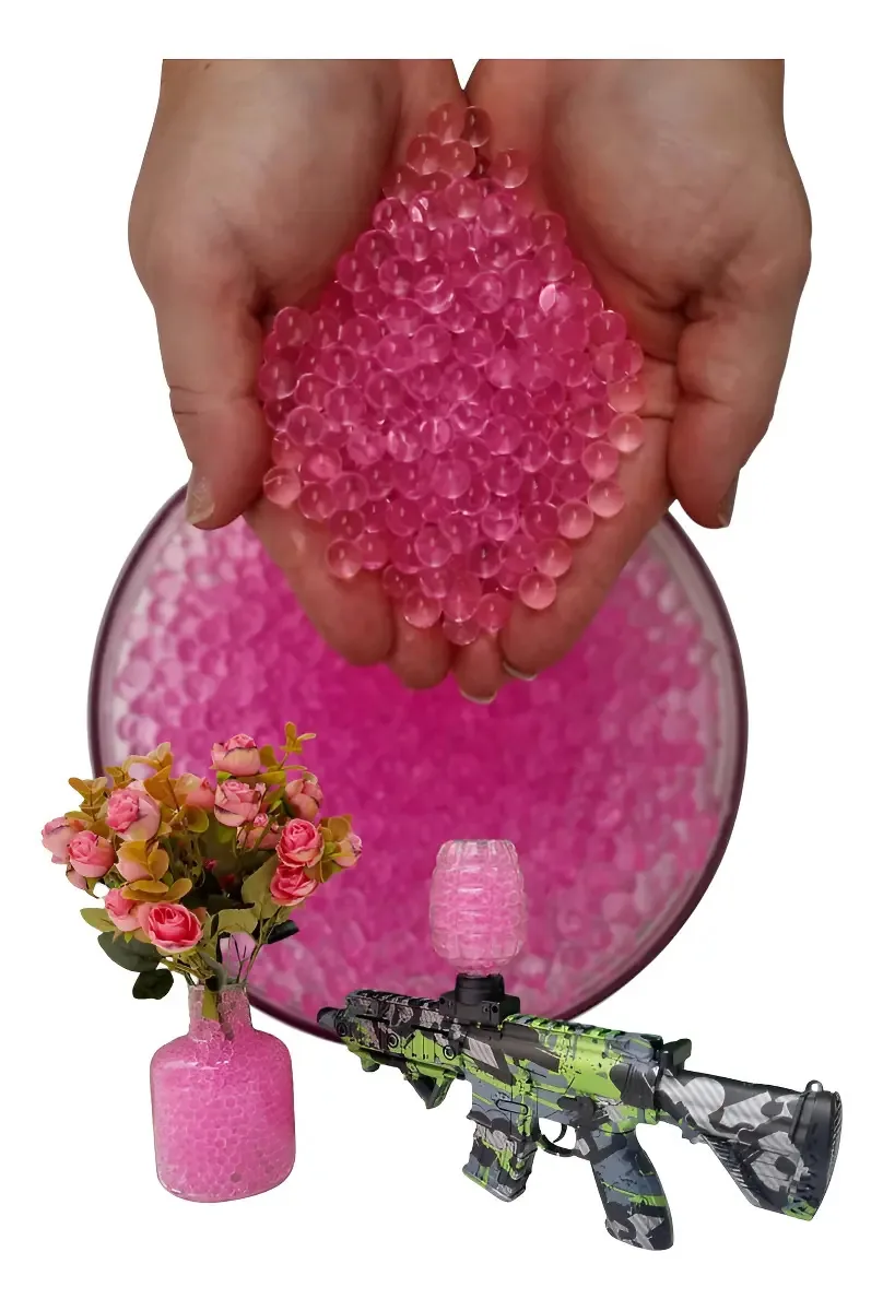 100.000 Bolinhas De Gel Cresce Na Água Para Arminhas Orbeez Cor Rosa