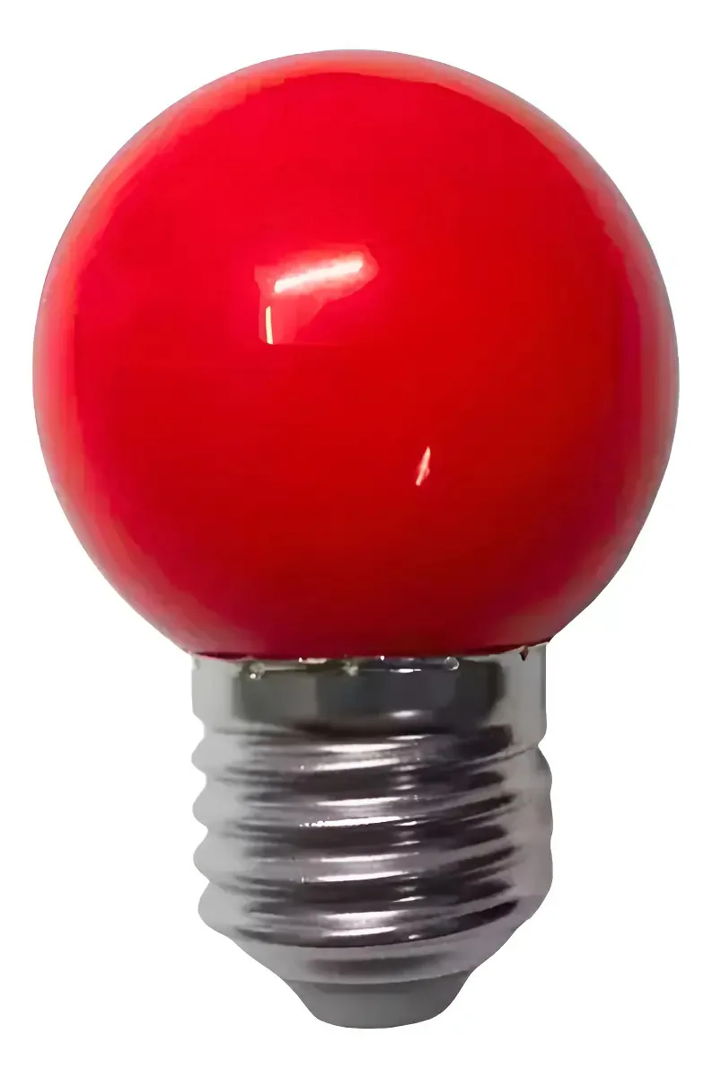 Lampada Bolinha Led 1w Aaatop Abajur Festa Luz Vermelho