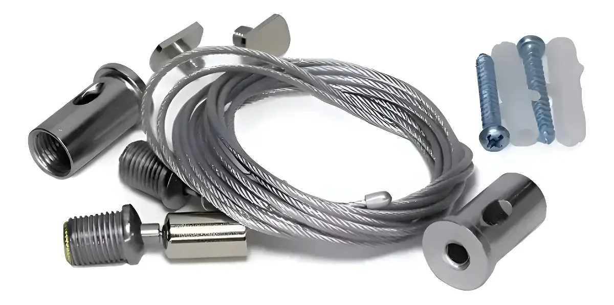Cabo de Aço 4m com Suporte para Perfil Pendente AAA Top