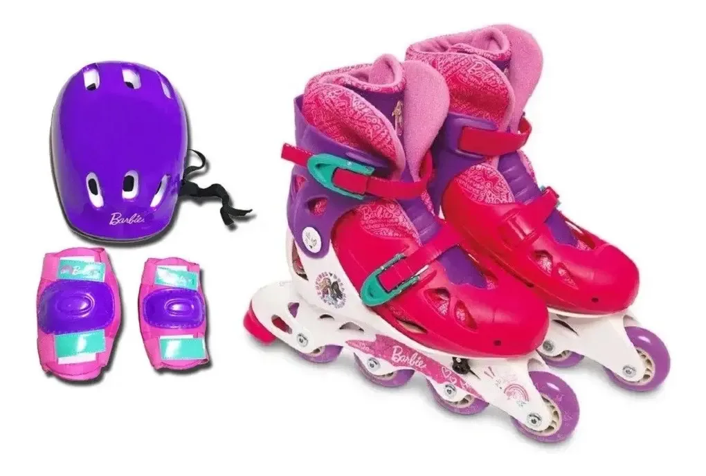 Barbie Patins Ajustavel 33 A 36 Com Acessórios F00108 - Fun