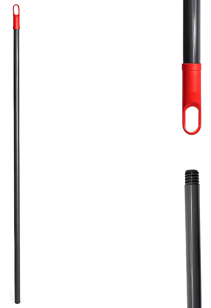 Cabo De Metal Para Vassouras E Rodos Vermelho C/ Cinza