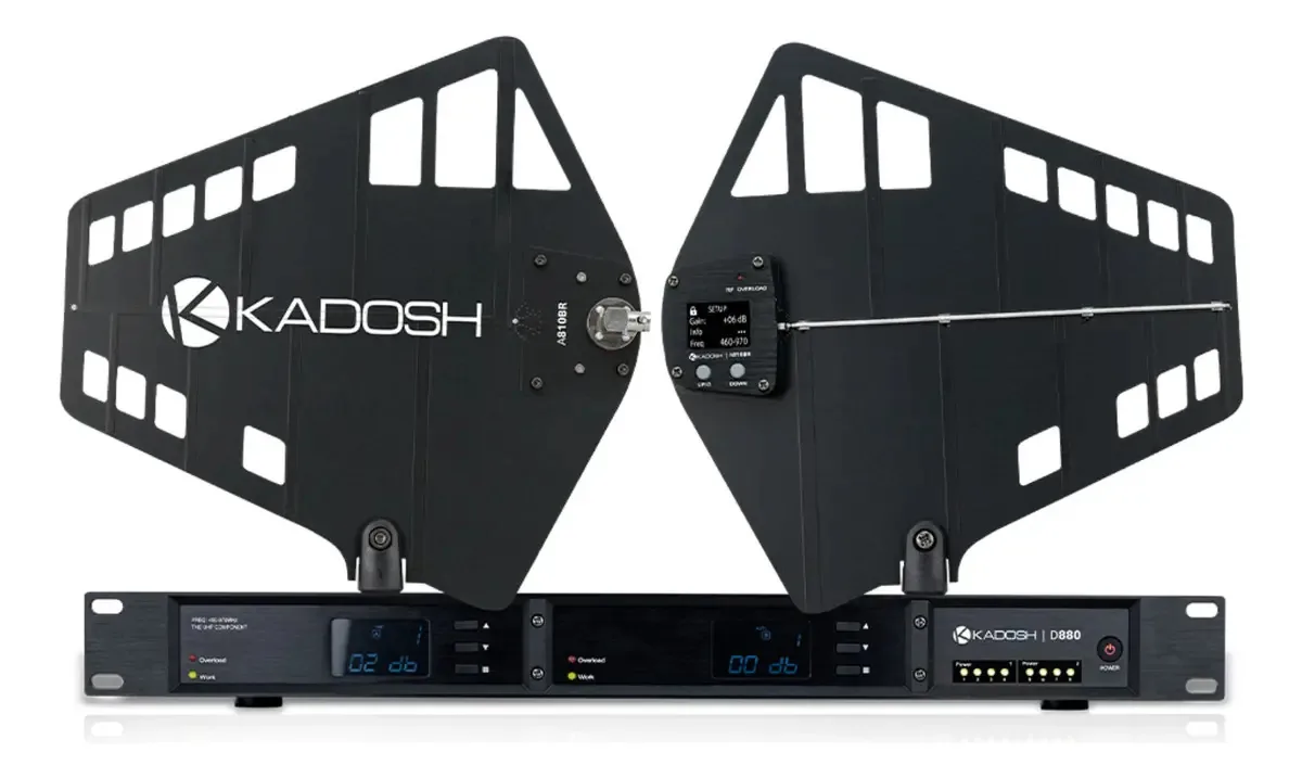 Antena Direcional Kadosh AD880 para Microfones, 800-900 MHz