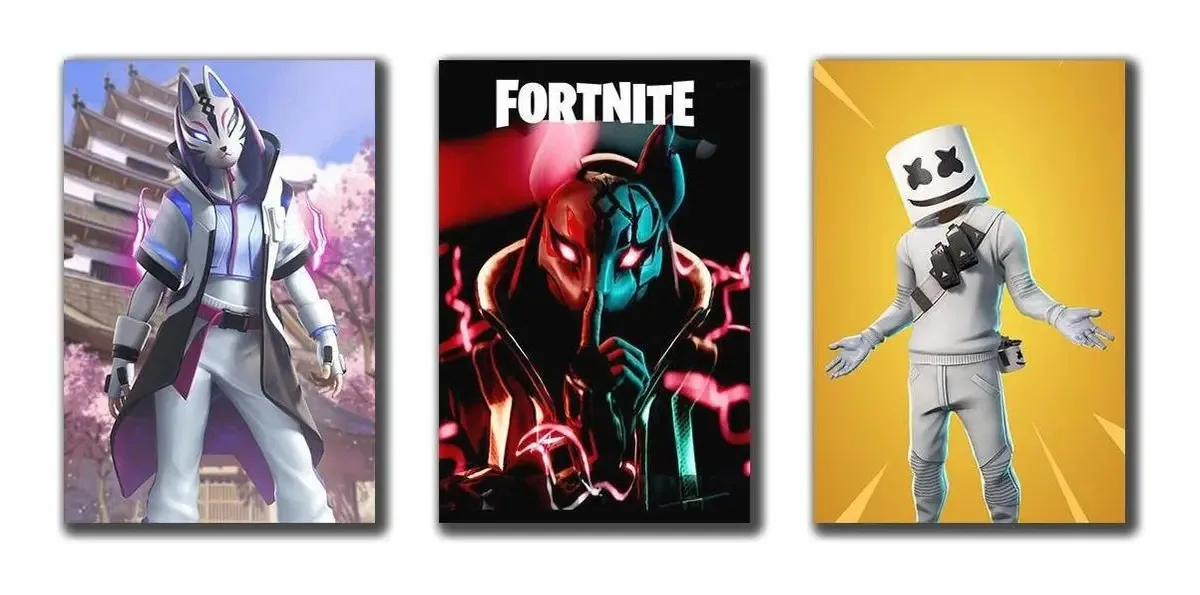 Kit 3 Placas Decorativas Game Fortnite Em Mdf 30x20