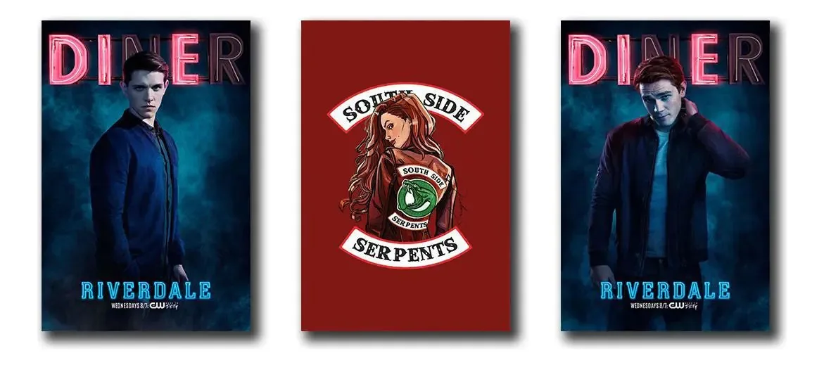 Kit 3 Placas Decorativas Riverdale Série Decoração Arte Mdf