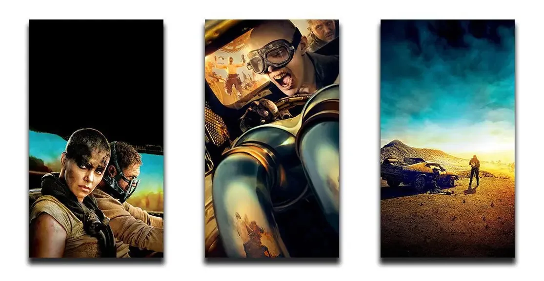 Kit 3 Placas Decorativas Mad Max Filme Mdf