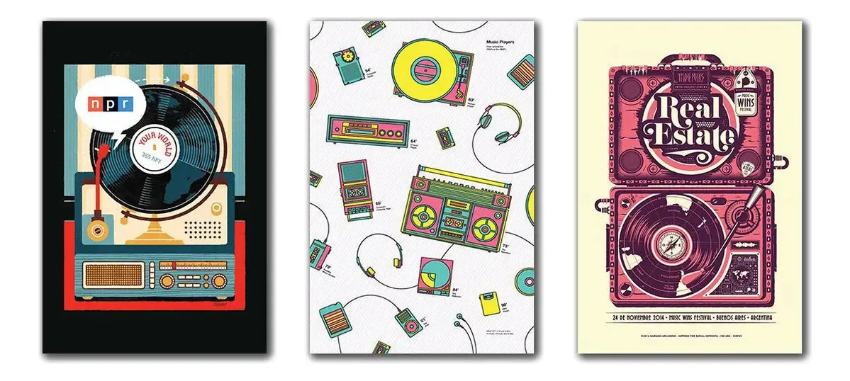 Kit 3 Placas Decorativas Decoração De Música Mdf