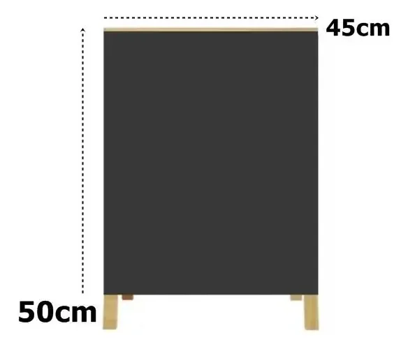 Cavalete Calçada Cardápio Propaganda Dupla Face Negro 50x45